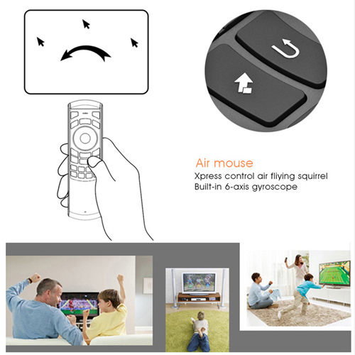 RIITEK τηλεχειριστήριο Mini i25 με πληκτρολόγιο & air mouse, 2.4GHz RT-MWK25