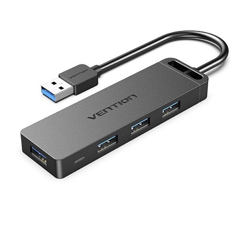VENTION 4-Port USB 3.0 Hub with Power Supply 0.15M Black (CHLBB) (VENCHLBB)
