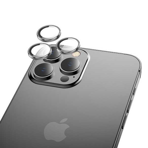 Προστασία Κάμερας Hoco 3D Metal V12 Plus για Apple iPhone 15 Pro / iPhone 15 Pro Max Space Grey