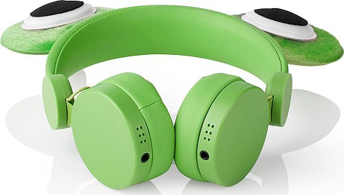 Nedis HPWD4000 Freddy Frog Ενσύρματα On Ear Παιδικά Ακουστικά Πράσινα