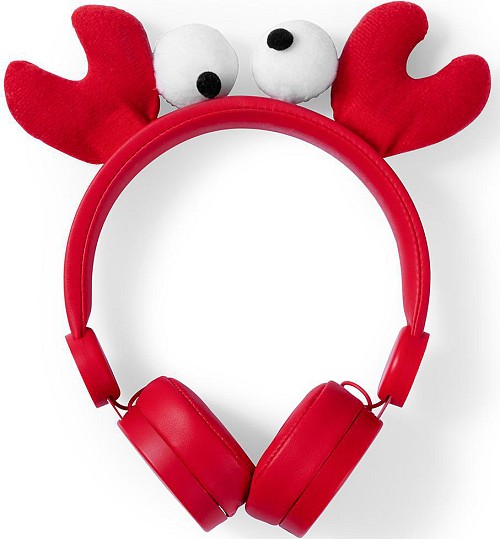 Nedis HPWD4000 Chrissy Crab Ενσύρματα On Ear Παιδικά Ακουστικά Κόκκινα