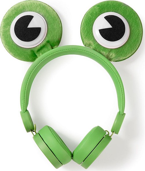 Nedis HPWD4000 Freddy Frog Ενσύρματα On Ear Παιδικά Ακουστικά Πράσινα