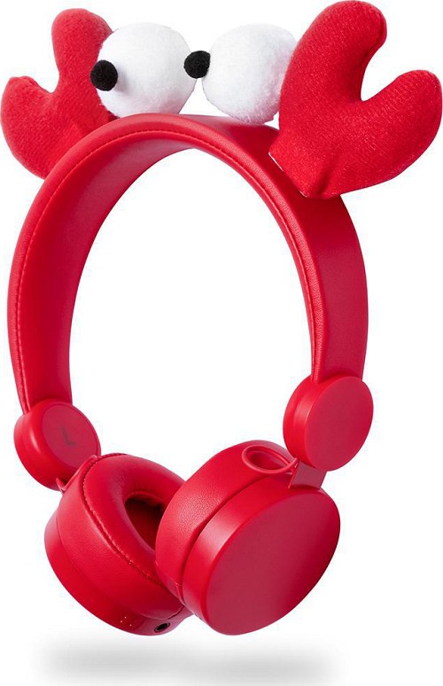 Nedis HPWD4000 Chrissy Crab Ενσύρματα On Ear Παιδικά Ακουστικά Κόκκινα