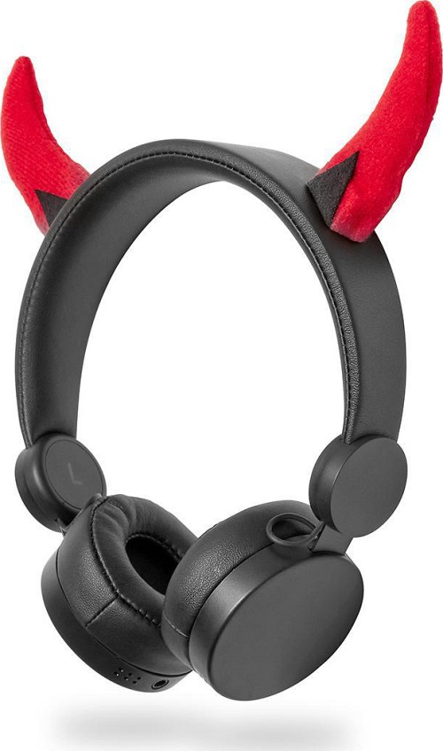 Nedis HPWD4000 Danny Devil Ενσύρματα On Ear Παιδικά Ακουστικά Μαύρα